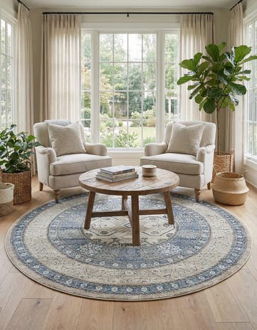 Beige Vienna Round Rug