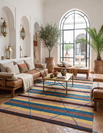 11' x 12' 3 Hand Knotted Moroccan Wool Square Rug