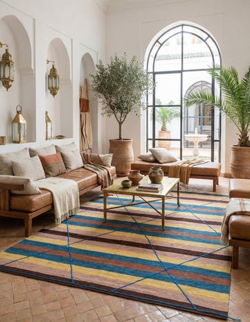 11' x 12' 3 Hand Knotted Moroccan Wool Square Rug