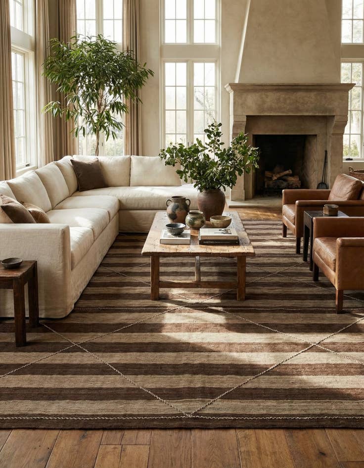 Detail image of 13' 3 x 13' 7  Hand Knotted Moroccan Wool Square Rug