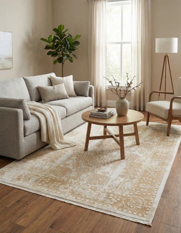 Ivory Nain Design Rug