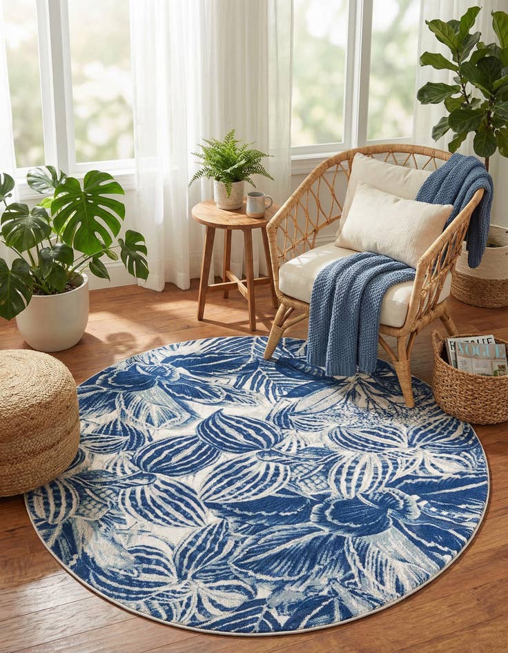 Detail image of 5' 3 x 5' 3 Blossom Round Rug