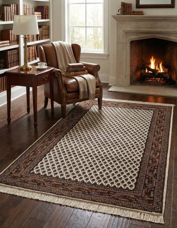 3' 2 x 5' 6 Hand Knotted Mir Wool Rug