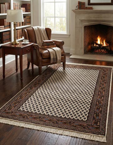 3' 2 x 5' 6 Hand Knotted Mir Wool Rug