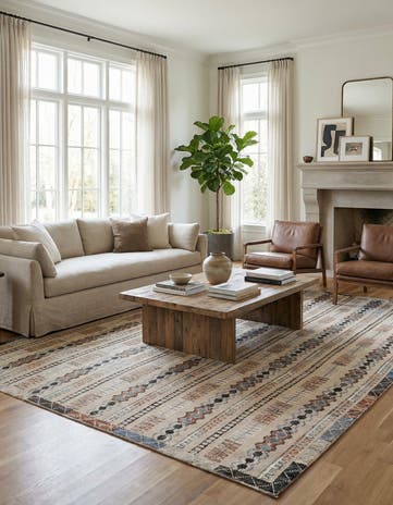 9' 5 x 12' 1 Hand Knotted Darya Wool Rug
