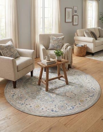 Cloud Gray Whitney Round Rug