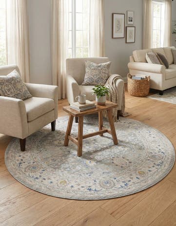 Cloud Gray Whitney Round Rug