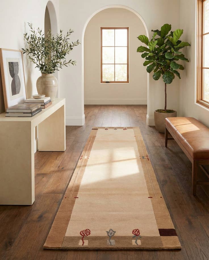 Detail image of 2' 9 x 9' 11 Hand Knotted Darya Wool Runner Rug
