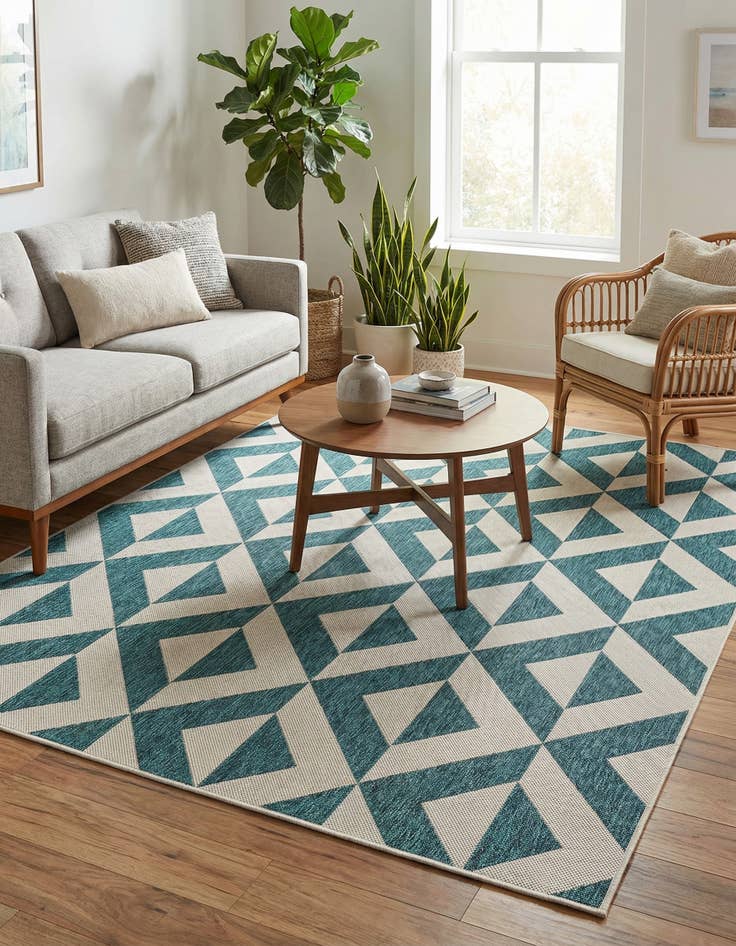 Detail image of 5' 3 x 8' Easy-Clean Jill Zarin Napa Indoor / Outdoor Rug