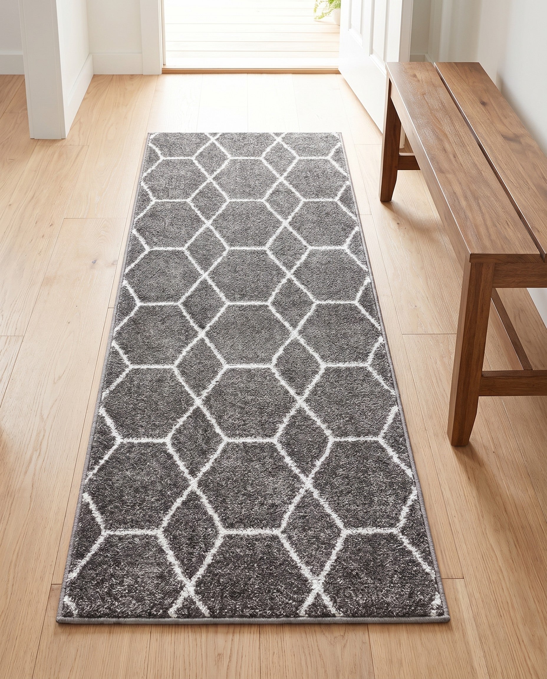 2' x 5' 3 Lattice Frieze Runner Rug