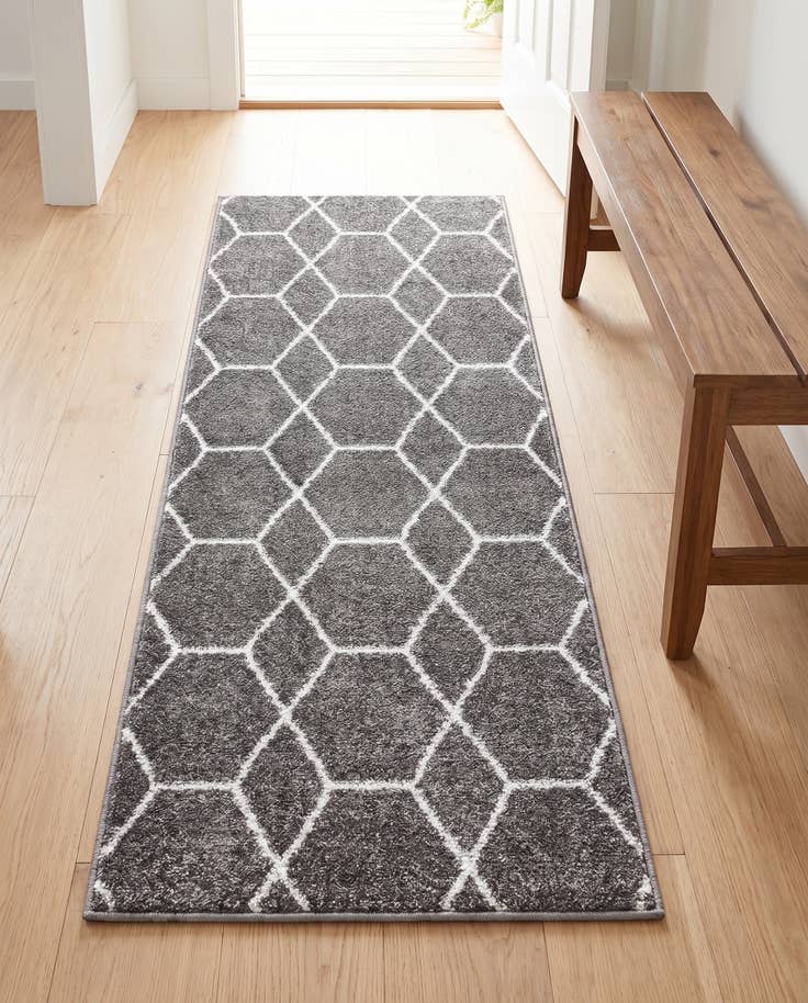 Detail image of 2' x 5' 3 Lattice Frieze Runner Rug