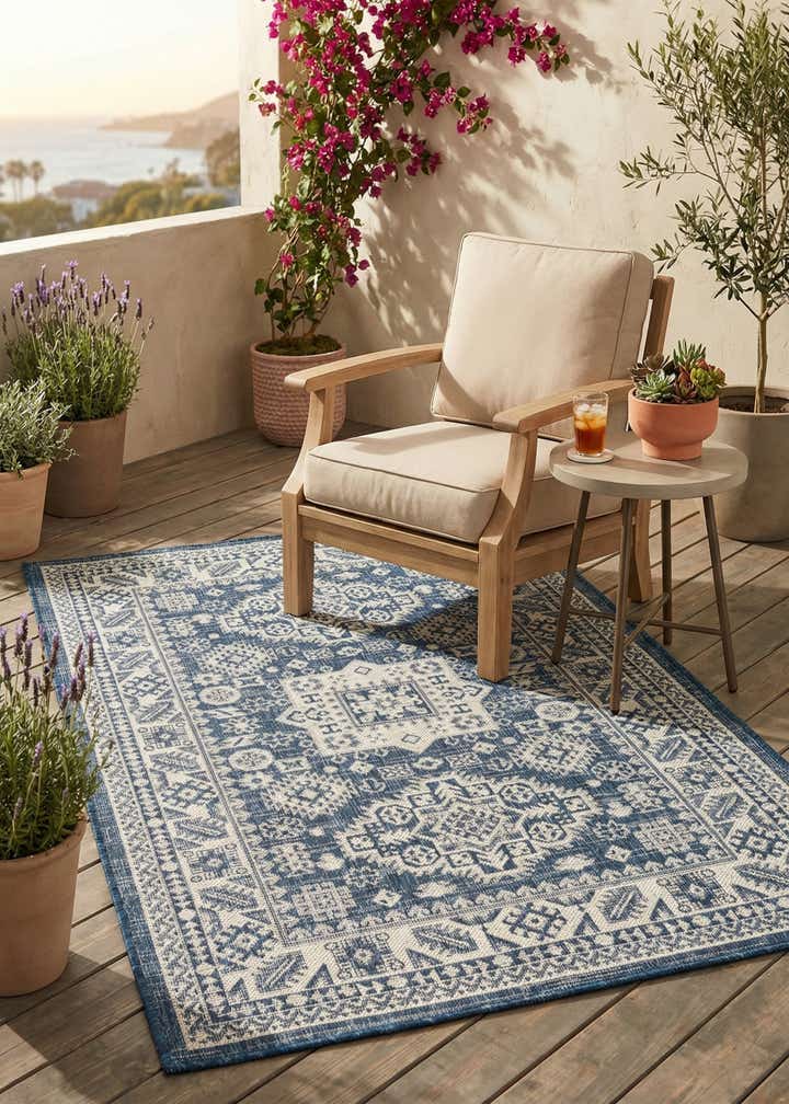 3' x 5' 3 Easy-Clean Aztec Indoor / Outdoor Rug