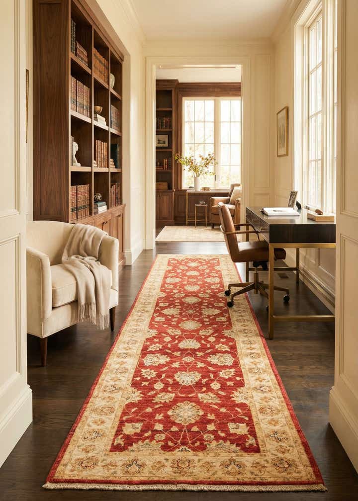 2' 9 x 9' 11 Hand Knotted Peshawar Ziegler Runner Rug