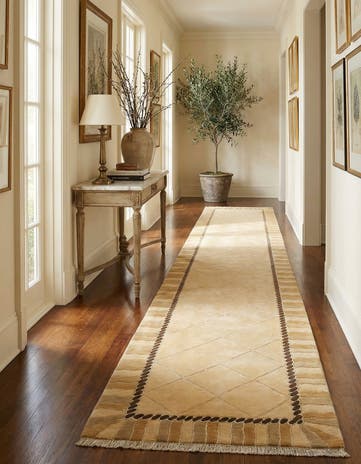 3' 5 x 13' 9 Hand Knotted Darya Wool Runner Rug