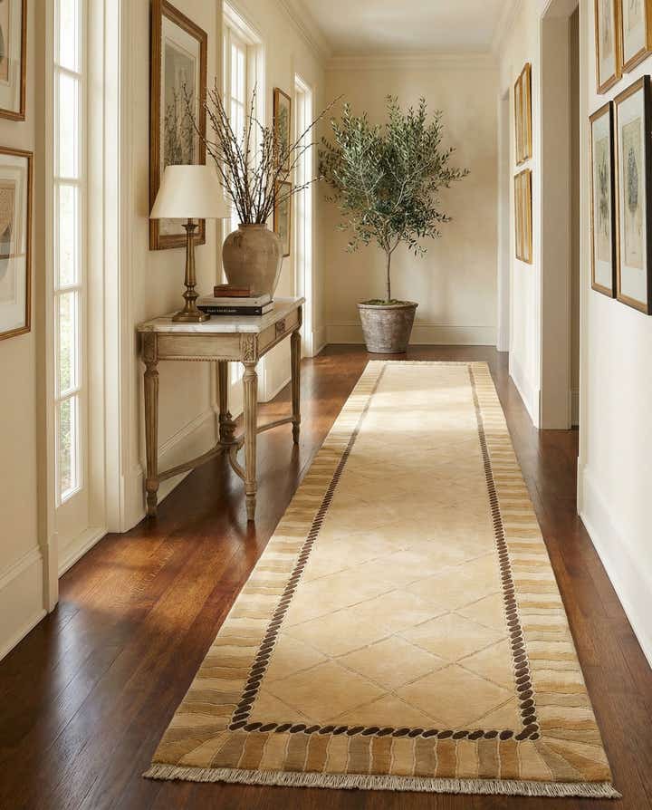 3' 5 x 13' 9 Hand Knotted Darya Wool Runner Rug