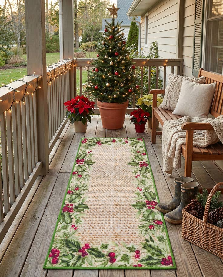 Detail image of 2' x 5' 1 Easy-Clean Jill Zarin Caribbean Indoor / Outdoor Runner Rug