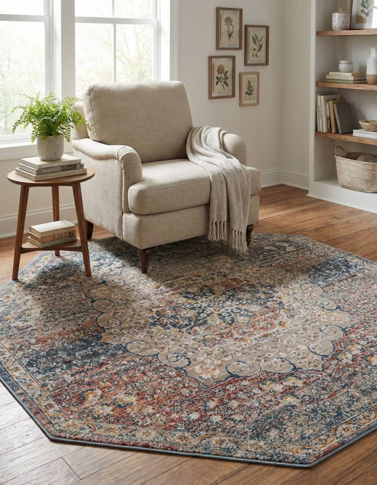 Detail image of 5' 3 x 5' 3 Newport Octagon Rug