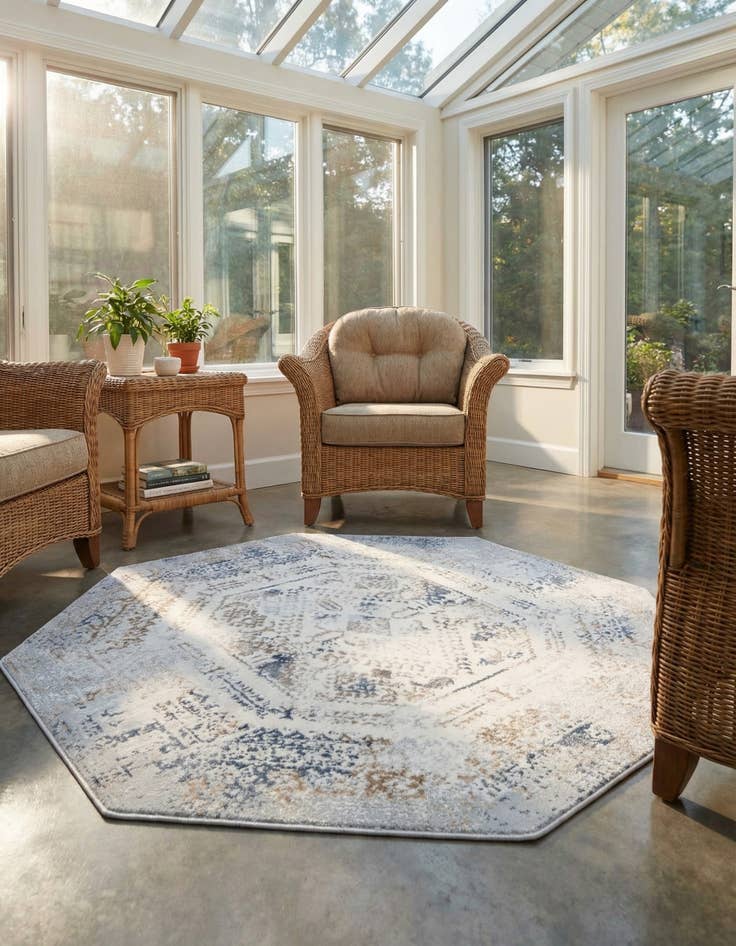 Detail image of 5' 3 x 5' 3 Highbury Octagon Rug