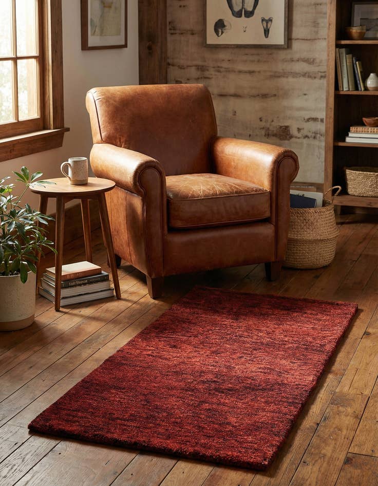 Detail image of  2' 4 x 4' 7  Hand Knotted Kashkuli Gabbeh Wool Runner Rug