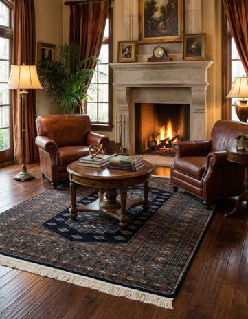 4' x 6' Hand Knotted Bokhara Oriental Rug