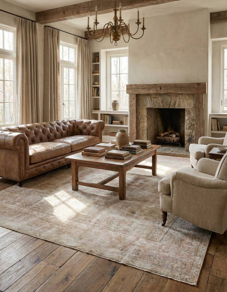 Detail image of 8' 10 x 12' 5  Hand Knotted Ultra Vintage Persian Wool Rug