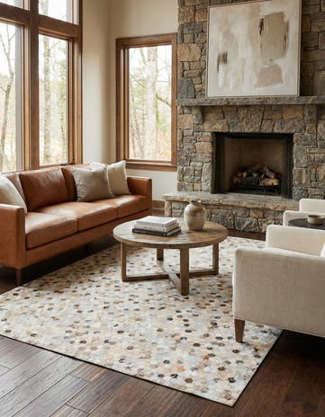5' 4 x 7' 7 Cowhide Stocks Rug