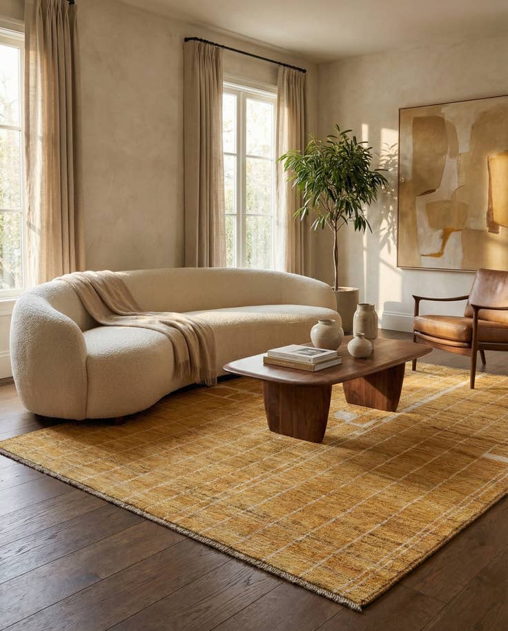 Detail image of 5' 9 x 7' 9 Hand Knotted Darya Wool Rug