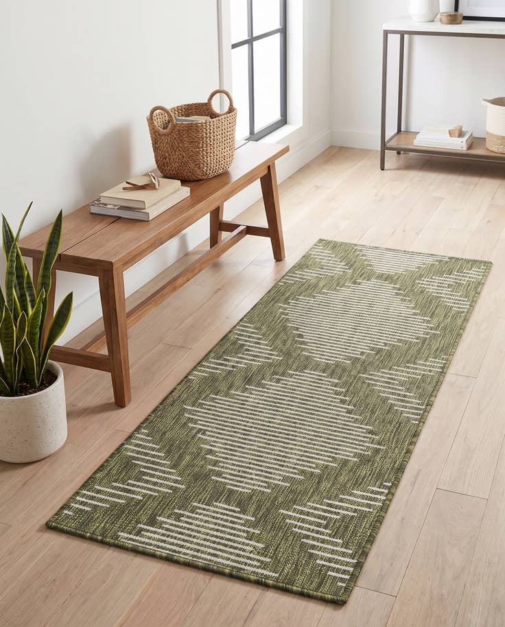 Detail image of 2' x 5' 3 Easy-Clean Modern Indoor / Outdoor Runner Rug