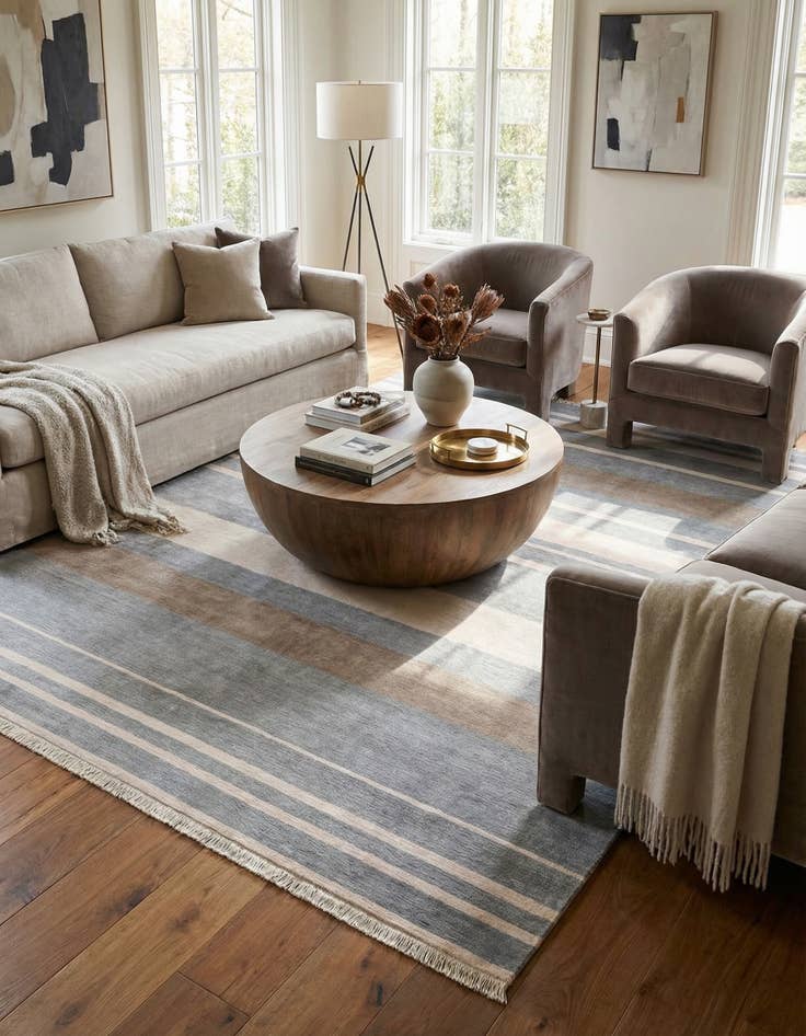 Detail image of 6' 8 x 9' 8  Hand Knotted Darya Wool Rug