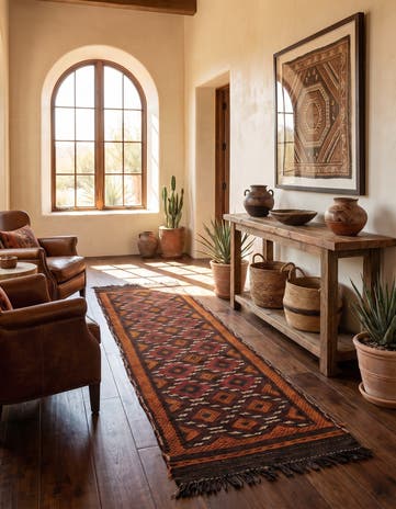 2' 1 x 8' 1 Hand Knotted Kilim Fars Persian Wool Runner Rug