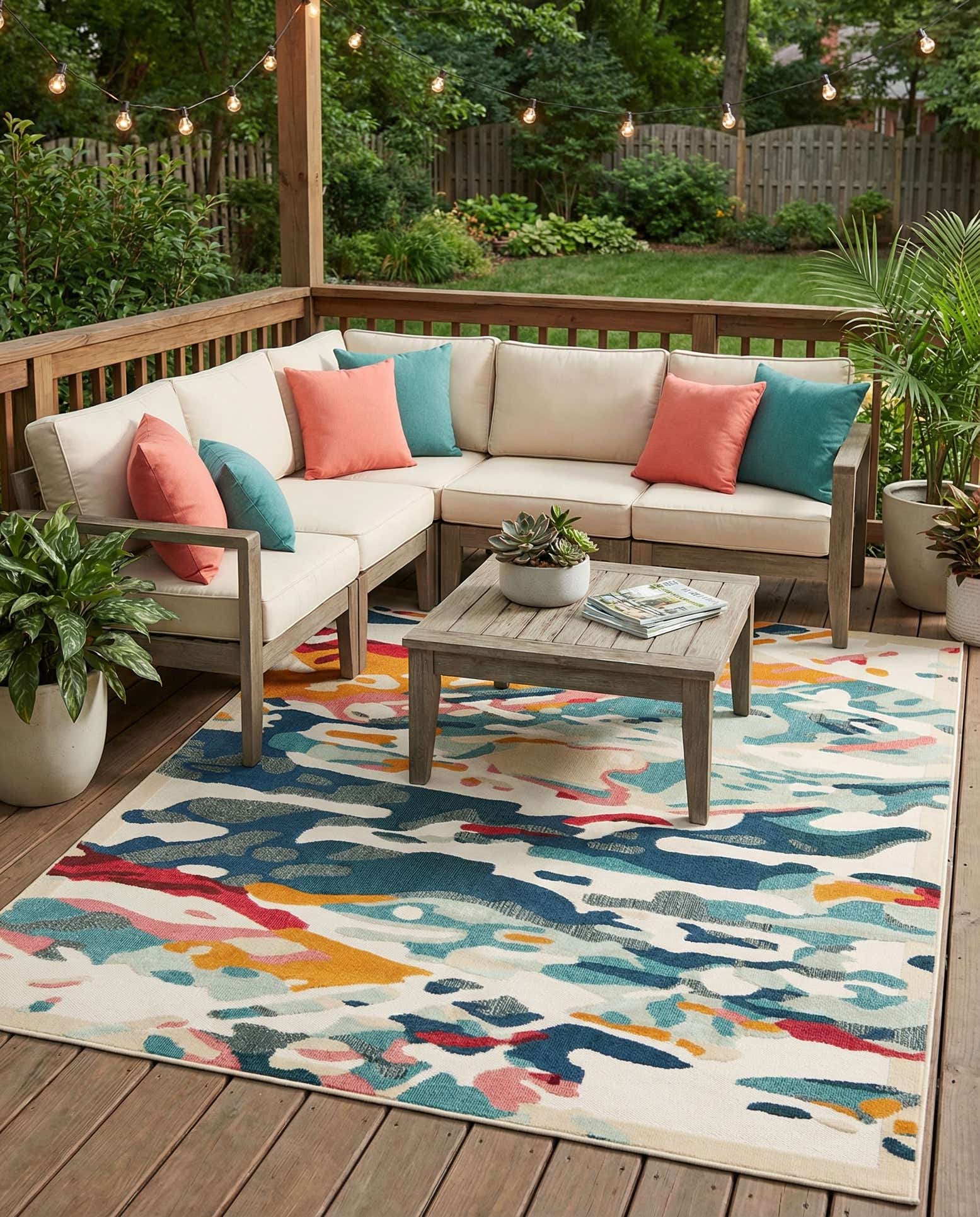 7' 10 x 10' Easy-Clean Casablanca Indoor / Outdoor Rug