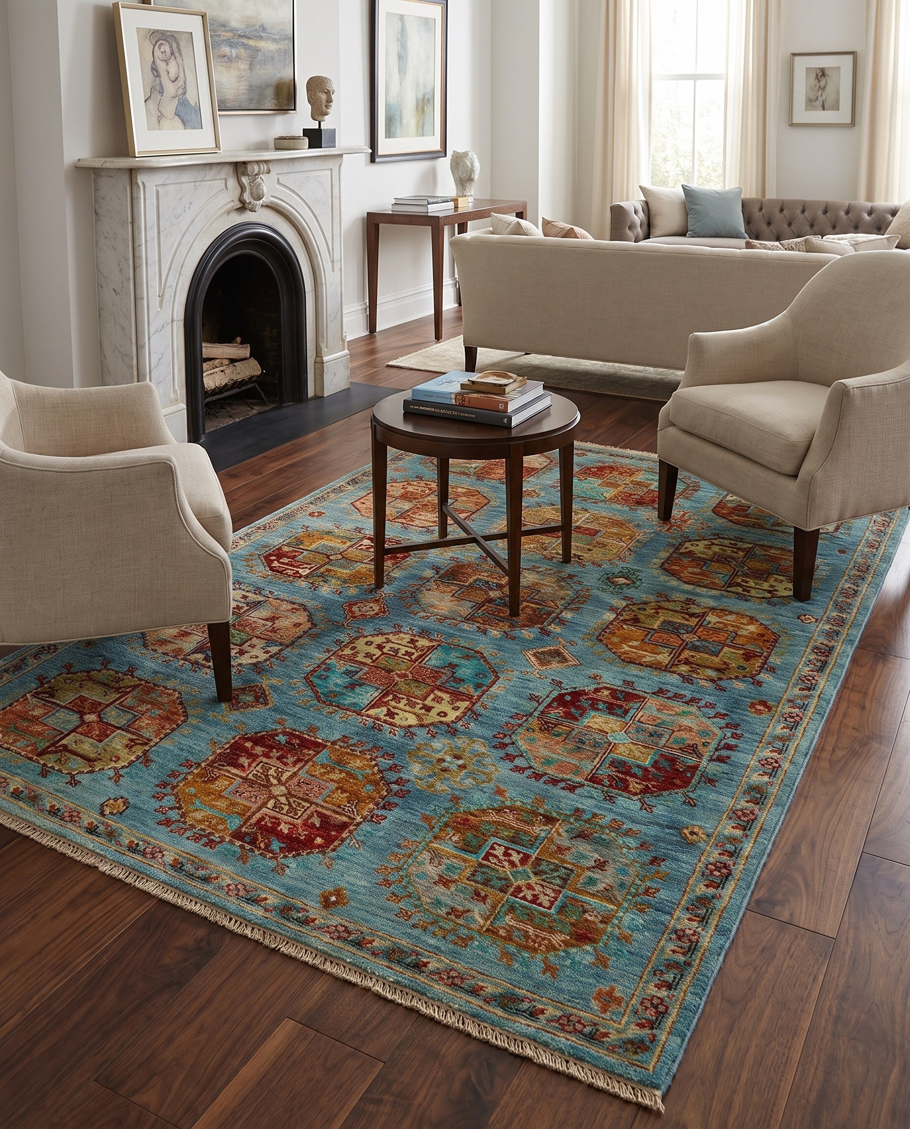 4' 2 x 6' Hand Knotted Ariana Ziegler Rug