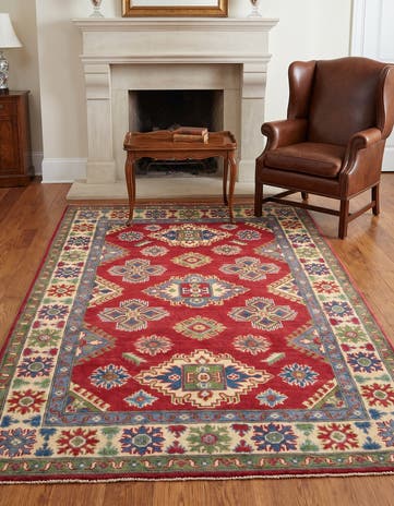 4' x 6' Hand Knotted Kazak Rug