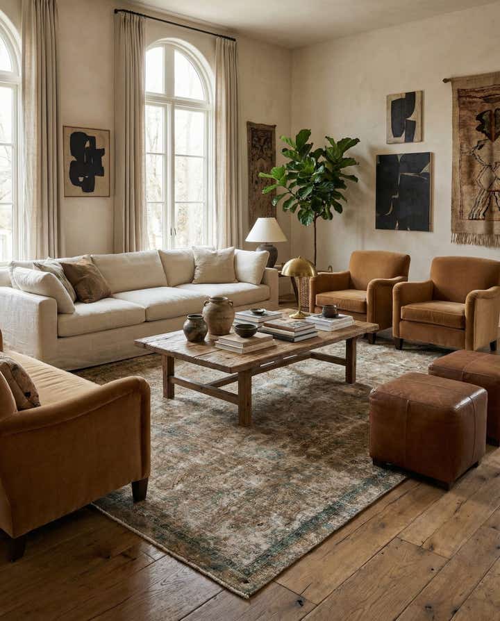 7' x 9' 10 Hand Knotted Ultra Vintage Persian Wool Rug