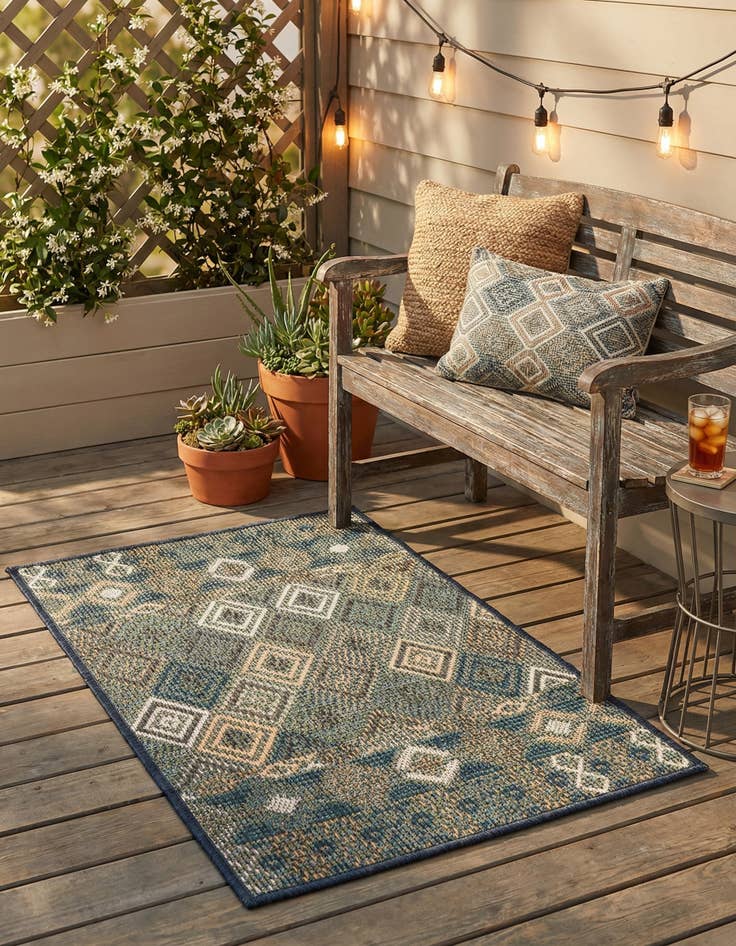 Detail image of 2' x 3' Easy-Clean Baja Indoor / Outdoor Rug
