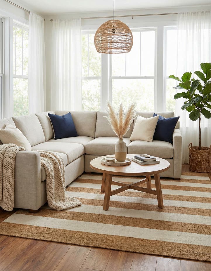 7' 10 x 7' 10 Hand Woven Jill Zarin Hamptons Squ...