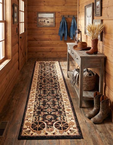 Black Pioneer Runner Rug