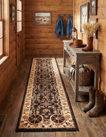 Black Pioneer Runner Rug