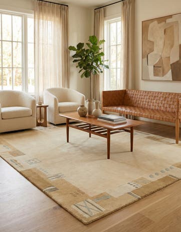 6' 6 x 8' 4 Hand Knotted Nepal Wool Rug