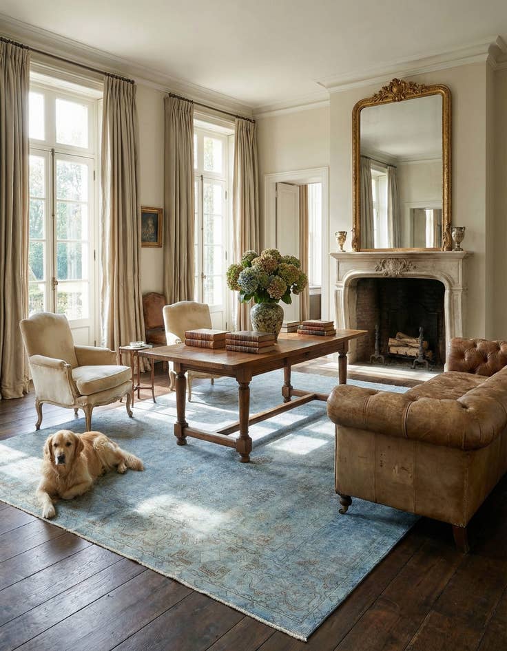 Detail image of 9' 3 x 12' 2 Vintage Royal Wool Rug