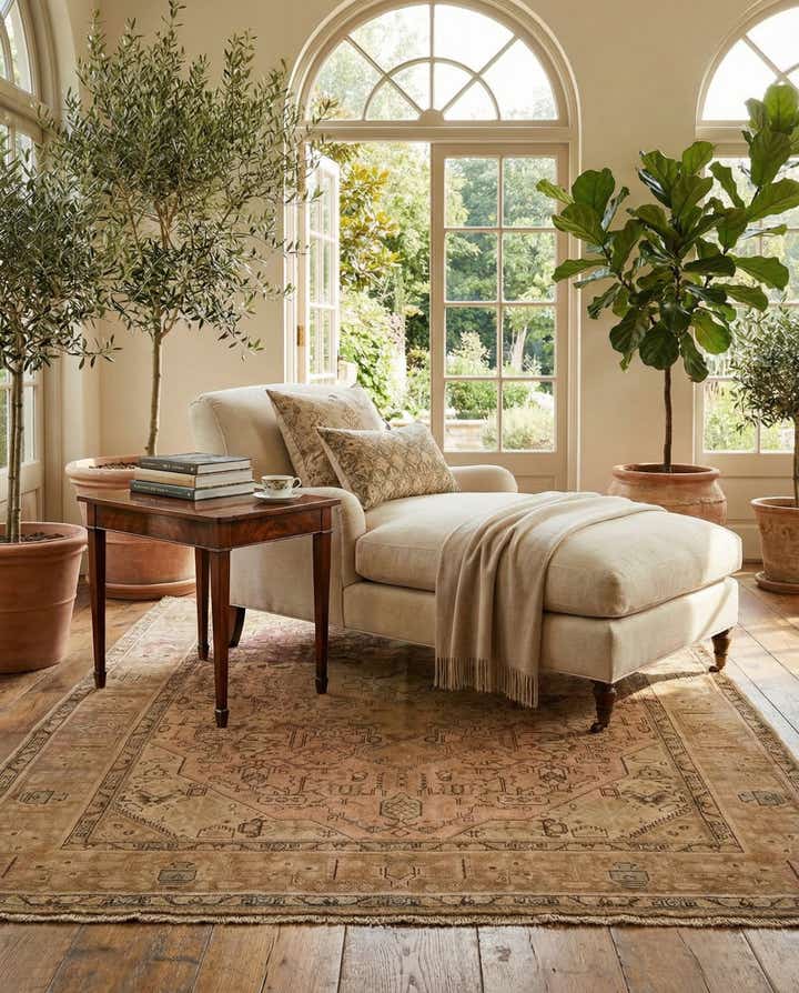 6' 7 x 9' 5 Hand Knotted Tabriz Persian Wool Rug