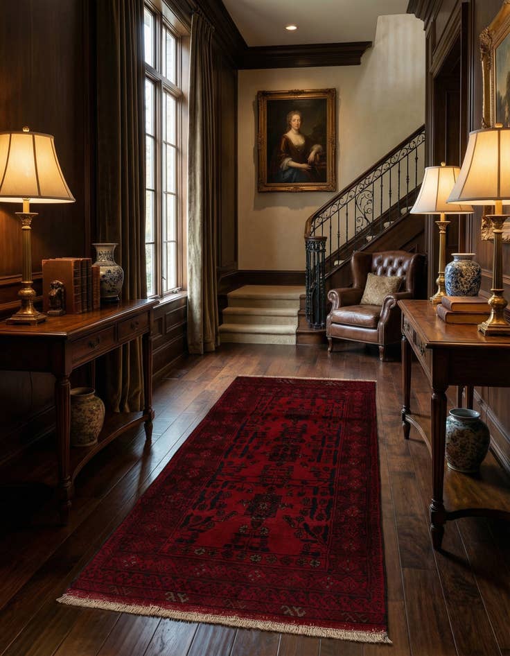 Detail image of  2' 10 x 5' 11  Hand Knotted Khal Mohammadi Wool Runner Rug