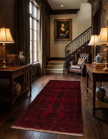 2' 10 x 5' 11 Hand Knotted Khal Mohammadi Wool Runner Rug