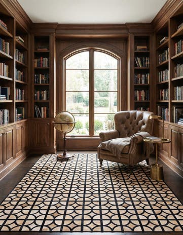 8' 1 x 10' Cowhide Leather Rug