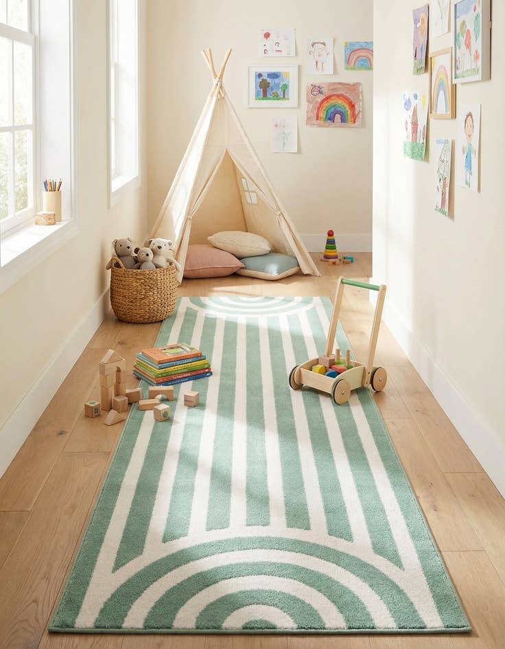Detail image of 2' x 6' Whimsy Kids Runner Rug