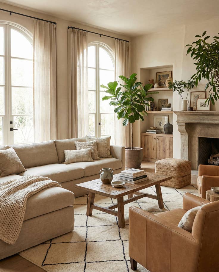 Detail image of 5' 8 x 8' Hand Knotted Moroccan Wool Rug