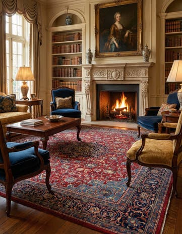9' 7 x 13' 2 Hand Knotted Farahan Persian Wool Rug