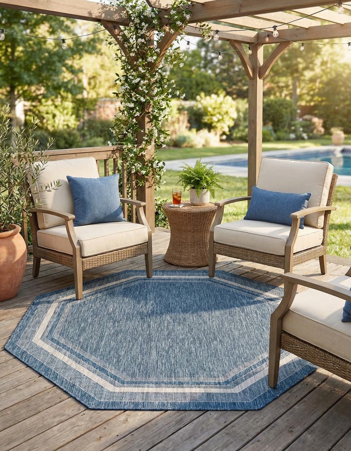 7' 10 x 7' 10 Easy-Clean Border Indoor / Outdoor...