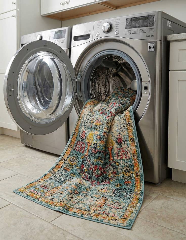 Detail image of  2' x 6' 9  Washable El Paso Runner Rug