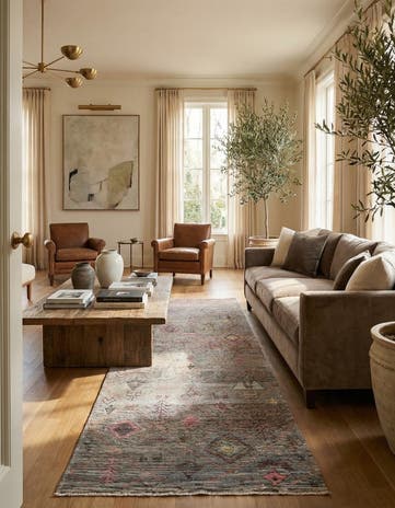 5' 3 x 15' 7 Hand Knotted Moroccan Wool Runner Rug